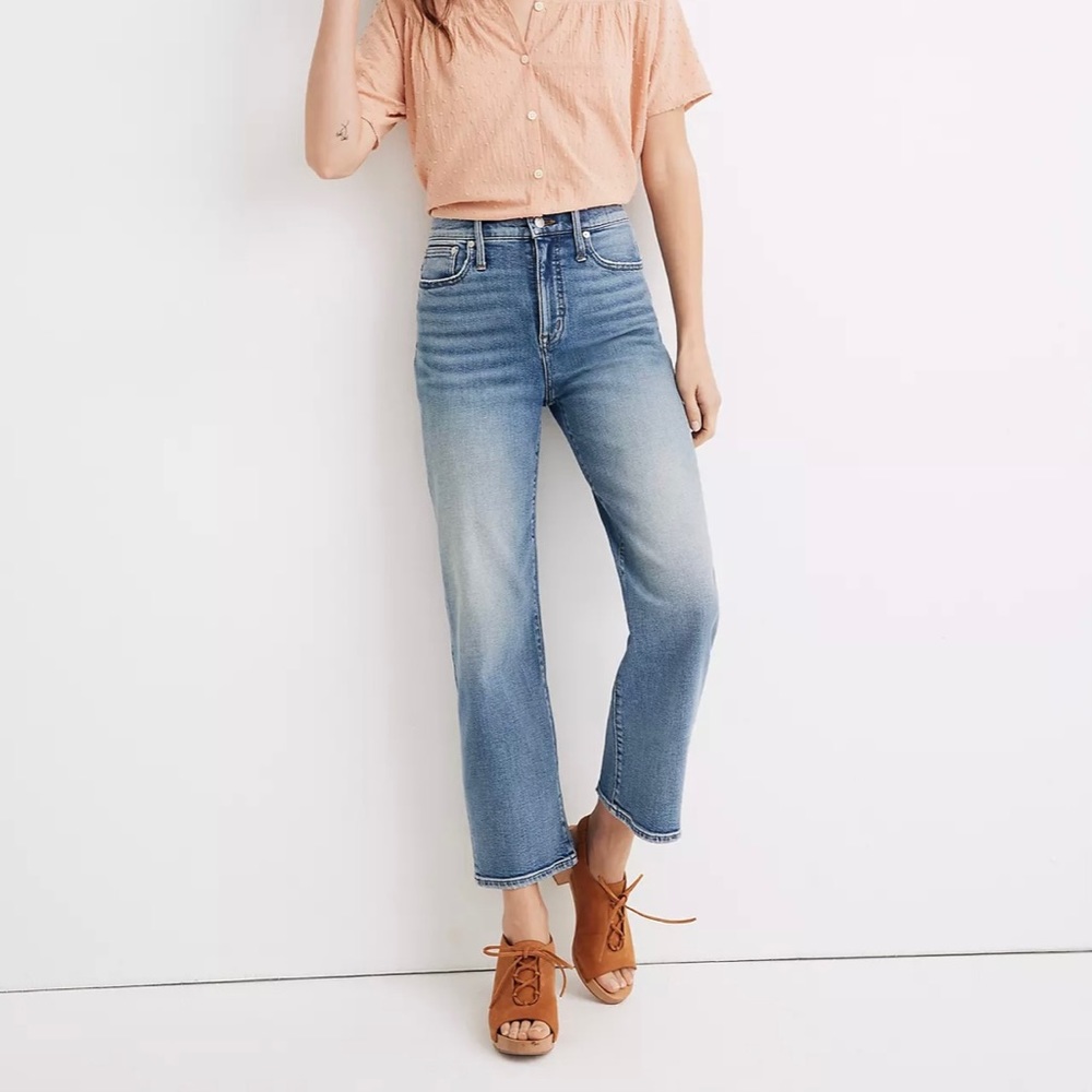 Madewell Slim Wide-Leg Crop Reggie Wash, sz 29